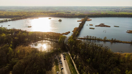 Autumn in the Łężczok bird sanctuary in Poland