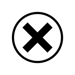 Close icon Cross X button symbol Vector Illustration for website design UI