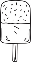 ice cream hand drawn icon