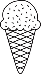 ice cream hand drawn icon