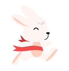 Rabbit run to the finish ribbon line