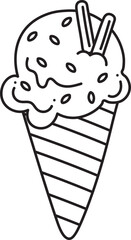 ice cream hand drawn icon