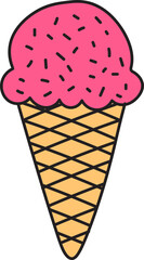 ice cream hand drawn icon