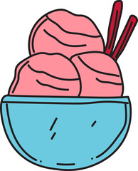 ice cream hand drawn icon