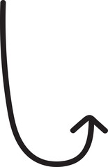 arrow hand drawn icon