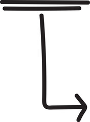 arrow hand drawn icon