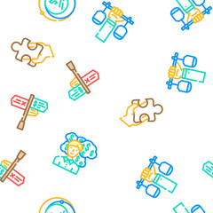 business corporate ethics company vector seamless pattern thin line illustration