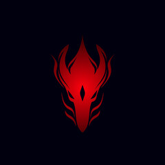 Stylish dragon head logo illustration design  for your business