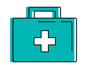 First aid kit icon isolated on white background. Vector illustration
