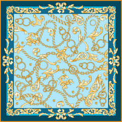 Baroque gold decor and chains