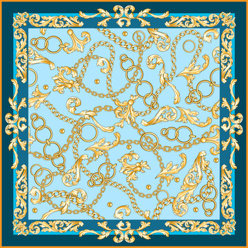Baroque gold decor and chains
