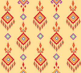 geometric ethnic vintage texture vector art design. textile fashion pattern line  ikat seamless pattern and batik fabric texture asian background wallpaper geometry indian. Ethnic abstract ikat art .