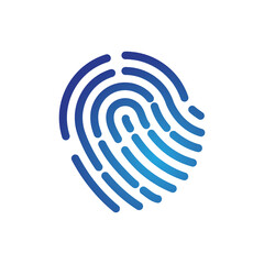 Fingerprint logo vector illustration icon