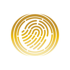 Fingerprint logo vector illustration icon