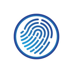 Fingerprint logo vector illustration icon