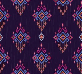 geometric ethnic vintage texture vector art design. textile fashion pattern line  ikat seamless pattern and batik fabric texture asian background wallpaper geometry indian. Ethnic abstract ikat art .