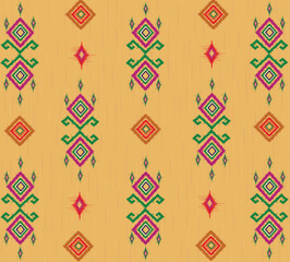 geometric ethnic vintage texture vector art design. textile fashion pattern line  ikat seamless pattern and batik fabric texture asian background wallpaper geometry indian. Ethnic abstract ikat art .
