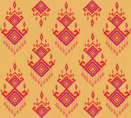 geometric ethnic vintage texture vector art design. textile fashion pattern line  ikat seamless pattern and batik fabric texture asian background wallpaper geometry indian. Ethnic abstract ikat art .