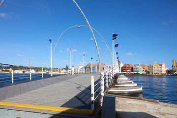 The floating bridge in Willemstad, Curacao, Netherlands Antilles