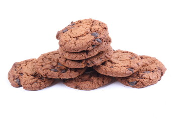 Chocolate chips cookies background