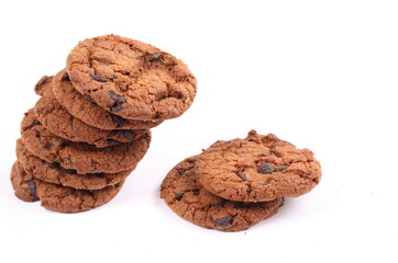 Chocolate chips cookies background
