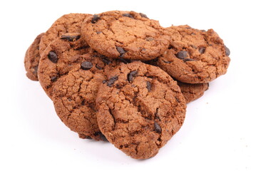 Chocolate chips cookies background