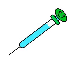 syringe isolated on white background