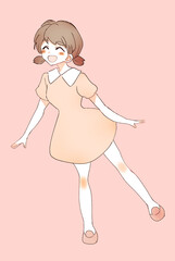 笑顔の女の子　立ち絵
