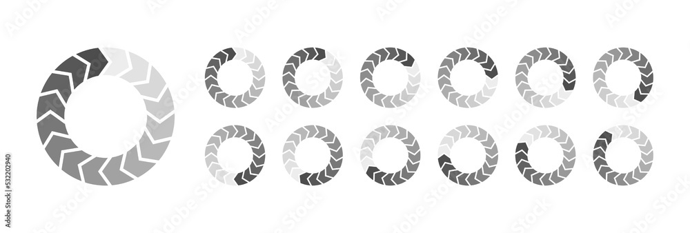 Fototapete circular loading buffering icons vector video ready for animation gif all keyframes frames bufring c