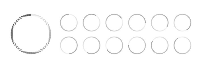 Circular Loading Buffering Icons Vector Video Ready for Animation Gif All Keyframes Frames Bufring Circle Waiting for Connection Buffer Preloader Download Symbol Easy Replace Color
