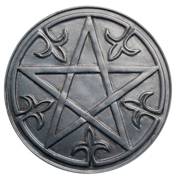 antique round pentagram 