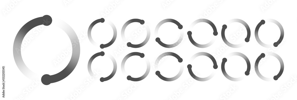 Fototapete circular loading buffering icons vector video ready for animation gif all keyframes frames bufring c