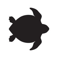 silhouette of a turtle