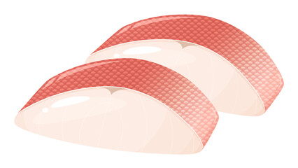 赤魚の切り身のイラスト_2切れ