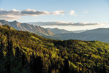 Beautiful Colorado Rocky Mountains on a hike up West Elk Peak.  Near Gunnison - obrazy, fototapety, plakaty