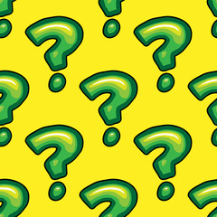 Question mark vector seamless pattern