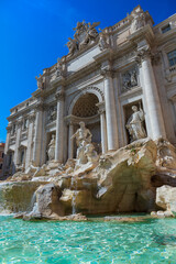 Naklejka na ściany i meble The ‘Fontana di Trevi’(Trevi Fountain) is perhaps the most famous fountain in the world in Rome, Italy. 