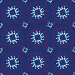 Christmas Pattern de motif de Noël infinite color decor Party Fête stars blue sea