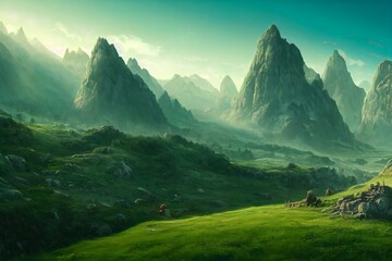 Fototapeta premium Beautiful fantasy landscape