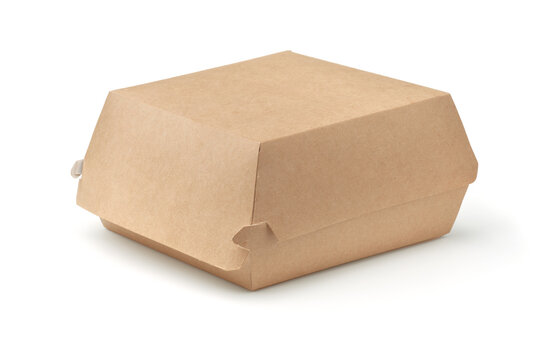 Closed blank disposable paper burger box
