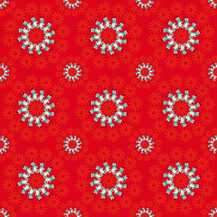 Christmas Pattern de motif de Noël infinite color decor Party Fête stars red blue
