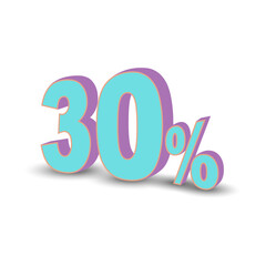 3d render of a discount symbol