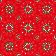 Christmas Pattern de motif de Noël infinite color decor Party Fête stars green red peas