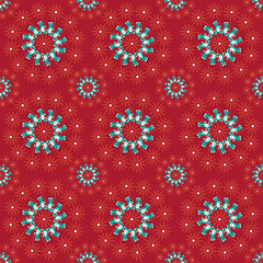 Christmas Pattern de motif de Noël infinite color decor Party Fête stars red peas