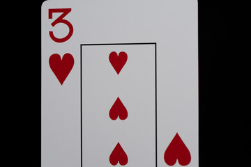 Playing cards on a black background