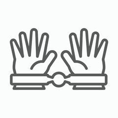 Handcuffs icon, manacles vector, shackles illustration