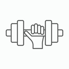 weight lifting icon, weight vector, dumbbell illustration