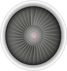 jet engine of airplane vector illustration 