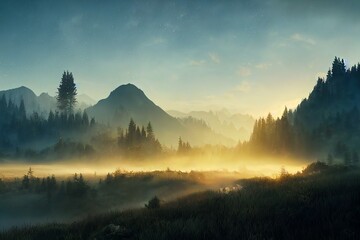 Beautiful fantasy landscape