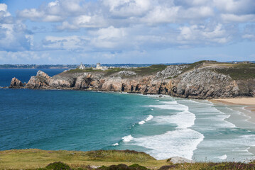 Fototapeta na wymiar Landscape of Camaret sur Mer in France on the Atlantic coast.